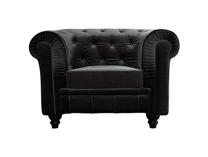 Menzzo A605V1 Contemporain Fauteuil pour Canapé Bois/Velours Noir 80 x 110 x 72 cm