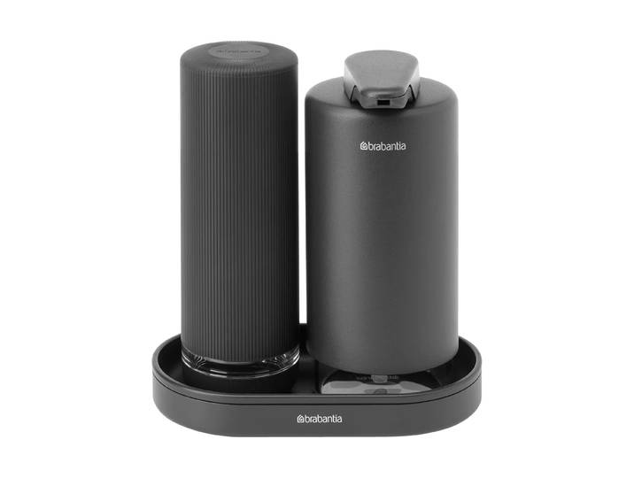Brabantia Ensemble pompe à savon et distributeur à liquide vaisselle SinkStyle Mineral Infinite Grey