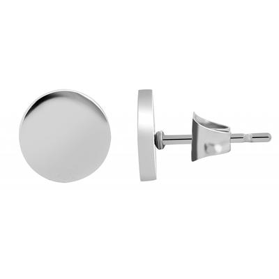 Paar Ohrstecker ADELIA´S "Unisex Ohrstecker aus Edelstahl Ø 10 mm", silber, Ohrringe, Damen, Unisex, Edelstahl