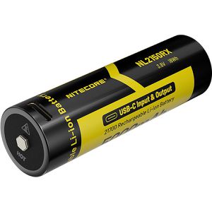 Nitecore Akku NL2150RX, 3,6 V, 5000 mAh, 21700, Li-Ion, mit USB-C Ladeanschluss, 1 Stück