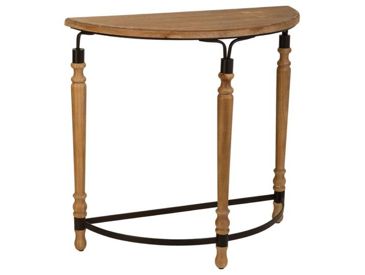 Console en bois et métal marron 80x35,5x76h