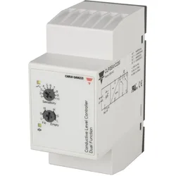 Carlo Gavazzi Ind- og udpumpningsrelae justerbar følsomhedspolespaending 24V AC/DC, 2 polet skiftekont, Relais