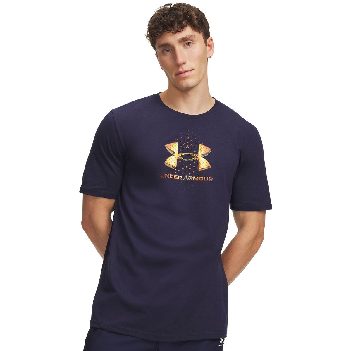 Under Armour M's Challenger Graphic Tee blue copper chrome (410) L 6013771-410-LG