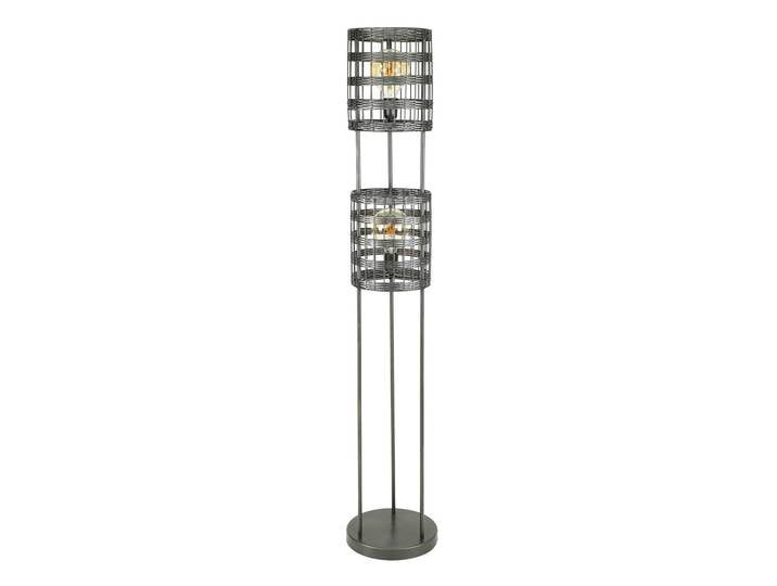SANDOS Stehlampe, 2-flammig, Nickel schwarz