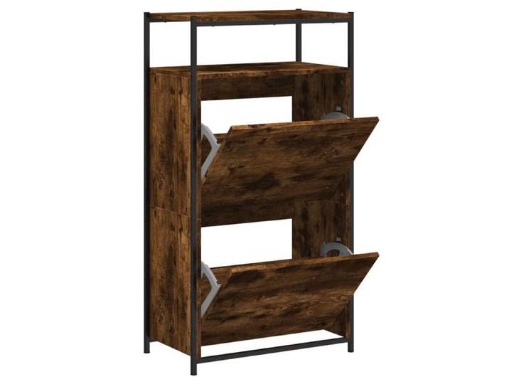 NOUVEAU Range-chaussures - (1 PC) Cabinet à chaussures - Chêne fumé - Anti l'humidité - 60x34x112cm 15578
