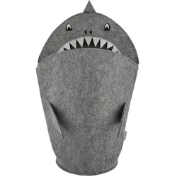 Filz Aufbewahrungskorb  Sharky , grau , Polyester , Maße (cm): B: 40