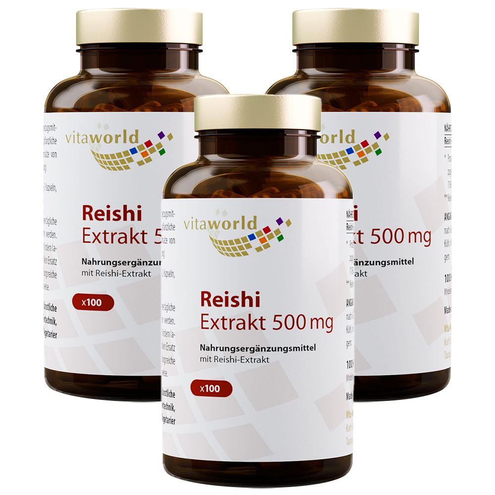 Reishi Extrakt 500 mg Kapseln x3 3x100 St