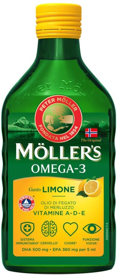 DIFAR DISTRIBUZIONE Srl Möller’s Omega 3 Olio di Fegato di Merluzzo, 250 ml