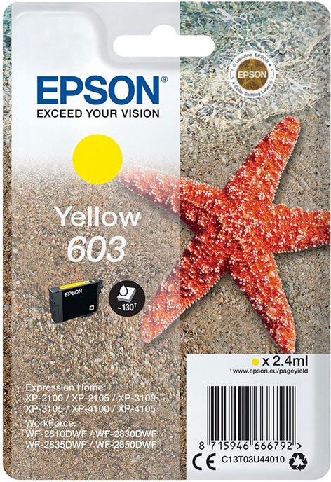TINTEIRO EPSON 603 AMARELO C13T03U4