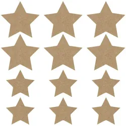 MDF Sterne 6 cm und 8 cm, 12 Stück