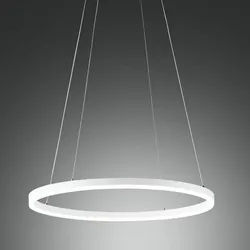 Filigrane dimmbare Giotto LED-Pendelleuchte in Weiss von Fabas Luce