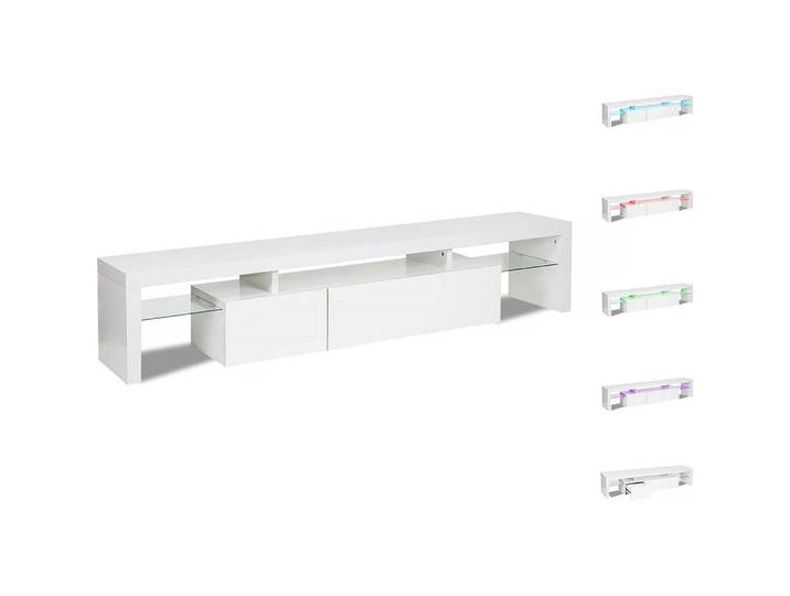 Habitat Garten Tv-Möbel tina weiss, Weiß, Holz, 34x38x188 cm, Wohnzimmer, TV Möbel, Lowboards, Lowboards stehend