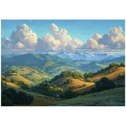 FOTOTAPETE Gebirge Landschaft Grün 150x105 cm