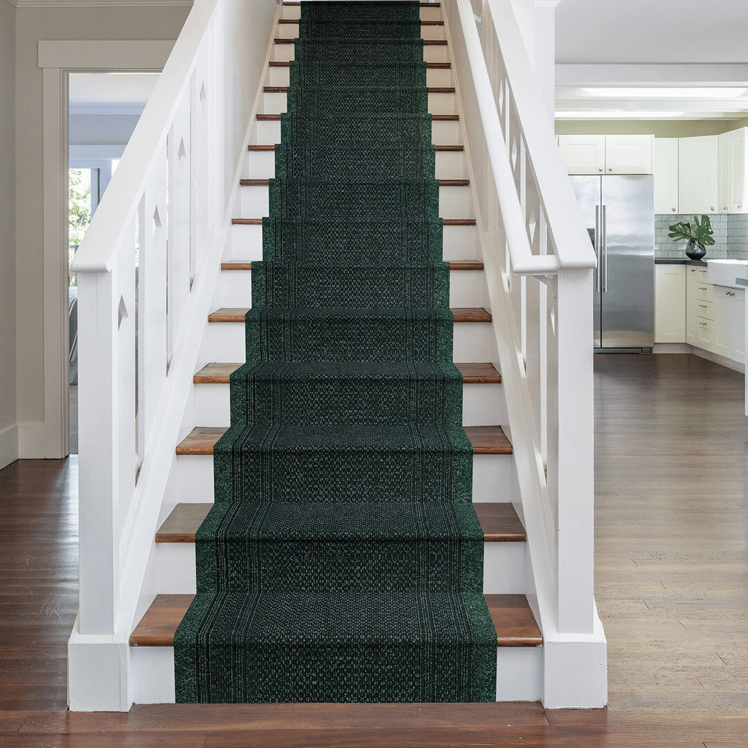 Ophelia & Co. Runner Abdullah Solid Colour Indoor Area Rug Green Runner 900cm x 80cm