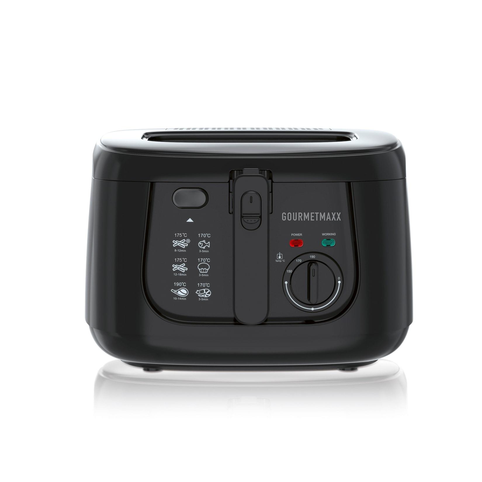 GOURMETmaxx Fritteuse 1800W schwarz 2,5l mit Öl
