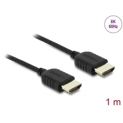 Delock Koaxiales High Speed HDMI Kabel 8K 60 Hz 48 Gbps mit Geflechtmantel 1 m
