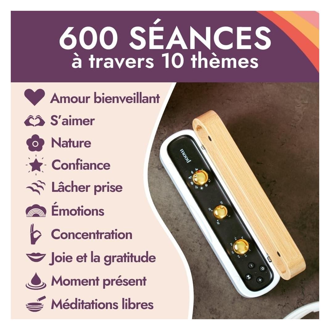 Morphee Geführte Meditationsbox für Wohlbefinden und Entspannung mit 600 Audiositzungen (MBL01)