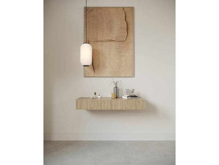 Coiffeuse - NOLIE - 110 cm - suspendu - avec tiroir - en aspect chêne