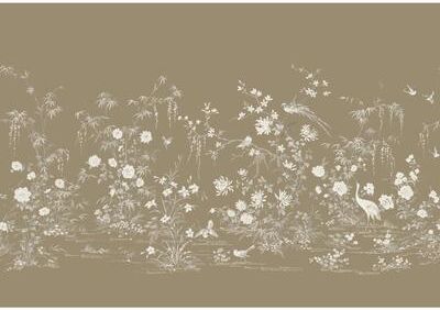 Ronald Redding Flowering Vine Chino Brown Wall Mural