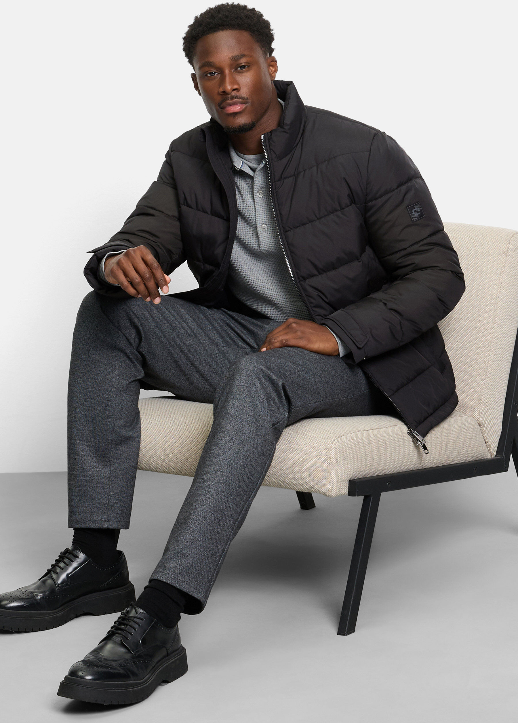 Outdoorjacke OLYMP "OLYMP Outerwear, Jacke", Herren, Gr. XS, schwarz, 100% Polyester, Jacken Outdoorjacke