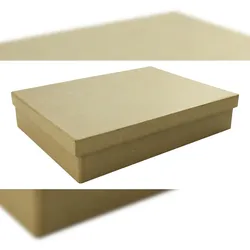 Décopatch 2x Braunes Pappmaché, Schachtel A5 15x21x4,5 cm - Kartonbraun BT031O
