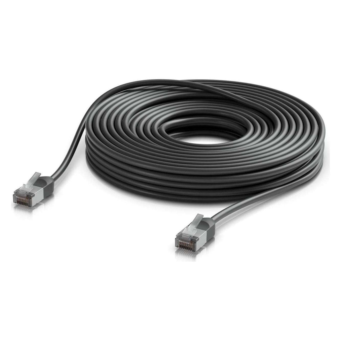 Ubiquiti UACC-Cable-Patch-Outdoor-C6A-15M-BK kabel sieciowy Czarny Cat6a F/UTP (FTP) (CAT6a, 15 m) (UACC-CABLE-PATCH-OUTDOOR-C6A-15M-BK)