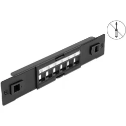 DELOCK 10" Keystone Patchpanel 6 Port werkzeugfrei