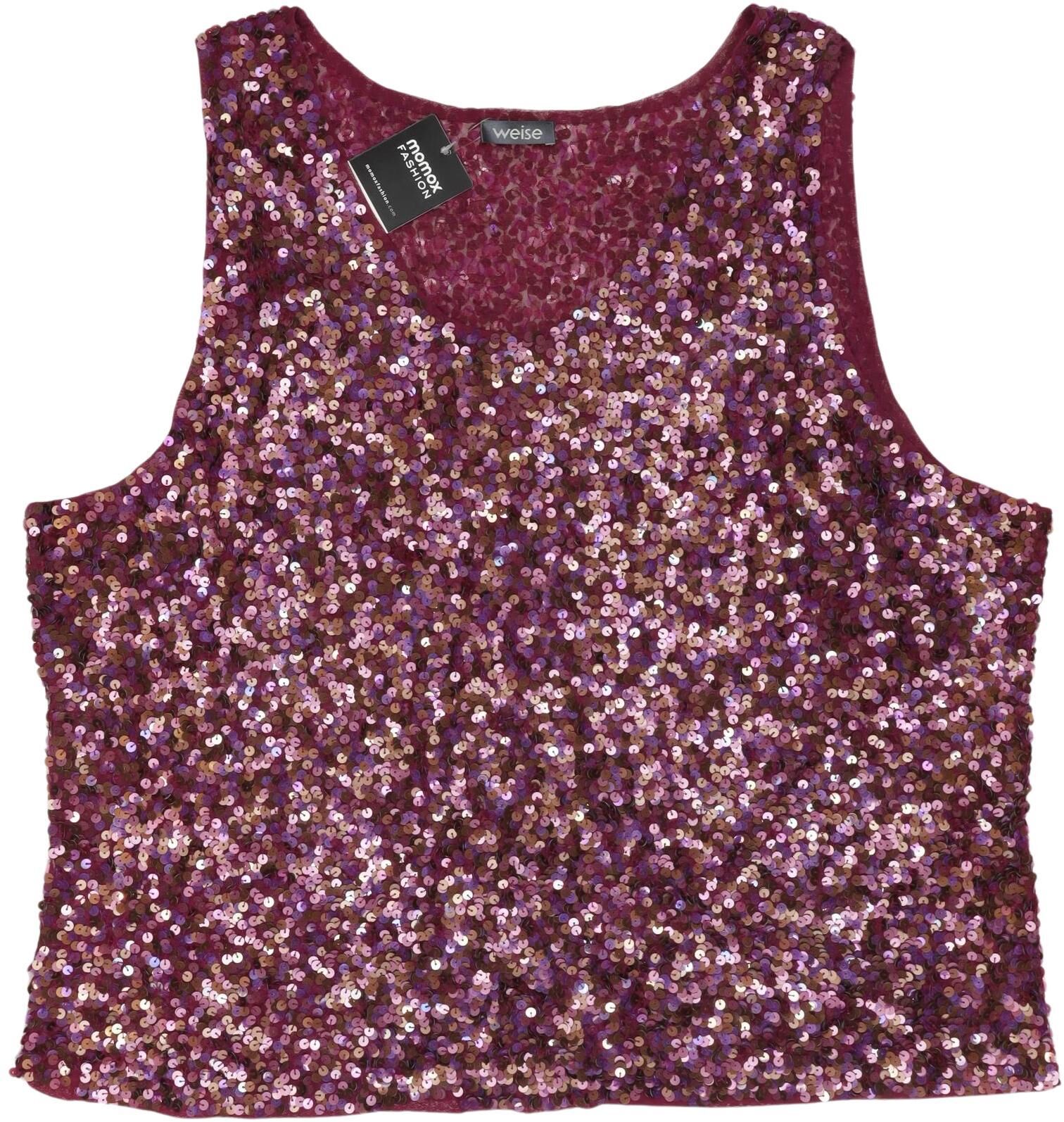 weise Damen Top, Lila, Gr. EU 56, Synthetik - Second Hand
