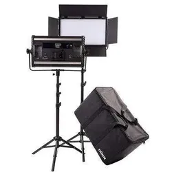 DÖRR 2 LED Panel Kit DLP-100W mit 2 Stativen und Tasche