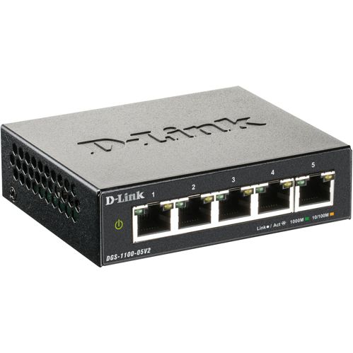 D-Link DGS-1100-05V2/E 5-Port Layer2 Gigabit Smart Sw