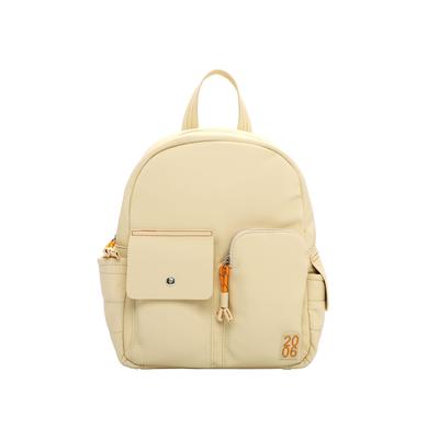 Rucksack EMILY & NOAH "Rucksack E&N Joeline", Damen, Gr. B/H/T: 25cm x 32cm x 12cm, gelb (lightgelb 431), Polyurethane, Rucksäcke Rucksack