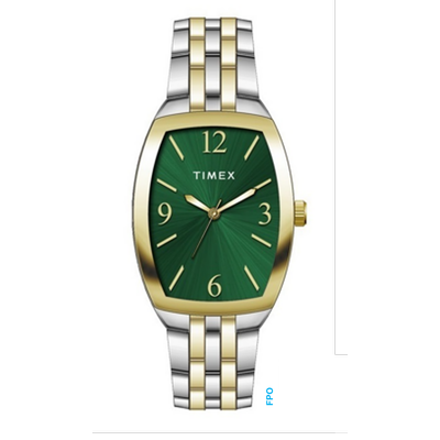 Quarzuhr TIMEX "CHARLOTTE", grün (silberfarben, goldfarben), Armbanduhren, Damen, Quarzuhr, Armbanduhr, Damenuhr, Metallarmband, analog