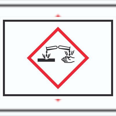 HB-Druck Schild Ätzende Wirkung Symbol Ätzwirkung A0 (841x1189mm)