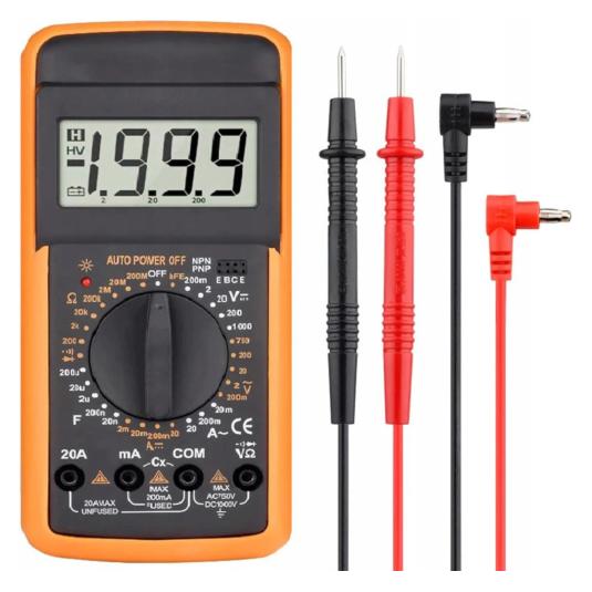 Retoo Digitales Strommessgerät, Multimeter, Spannungsmesser - e208 (Hand-Multimeter) (71715117)