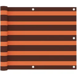 Helloshop26 - Balkonsichtschutz Sichtschutz Windschutz 75 x 500 cm Oxford-Gewebe orange und braun 02_0010321