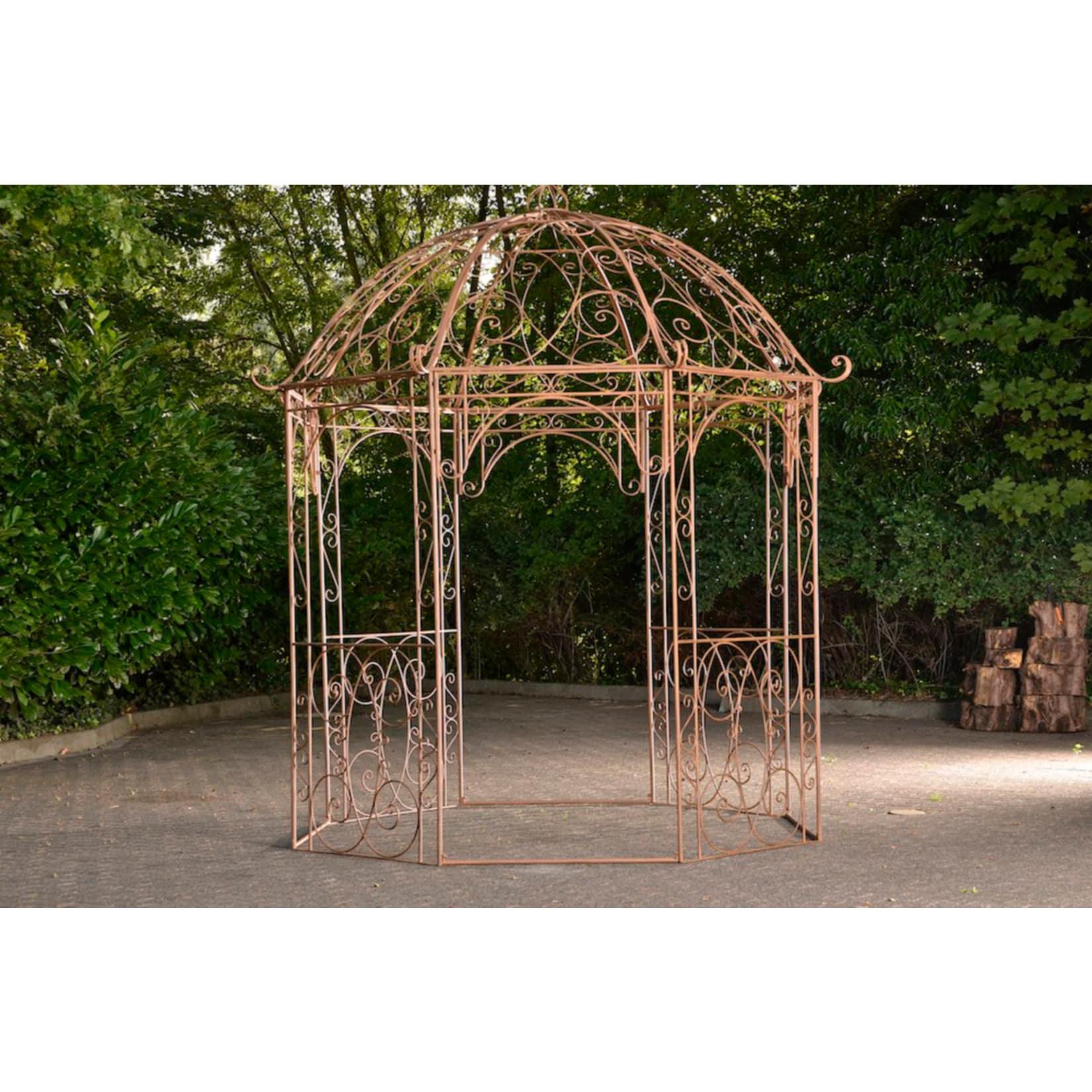 CLP Rosenpavillon aus Eisen Leila, Gartenpavillon im Jugendstil nostalgisch, Rankhilfe pulverbeschichtet für Kletterpflanzen und Rosen