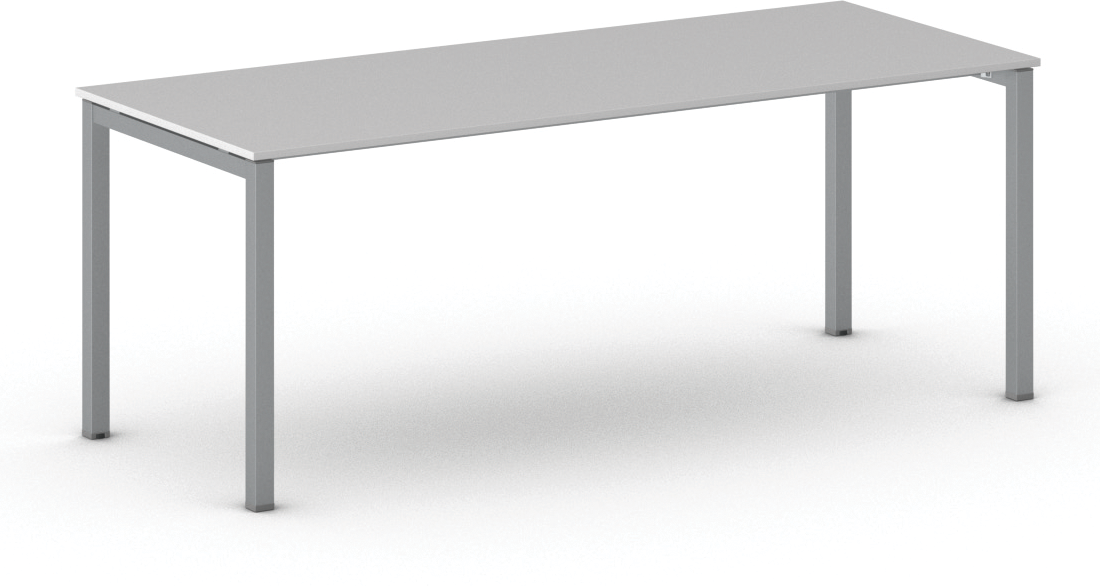 B2B Partner Kancelářský stůl METAL, 200x80 cm, šedá