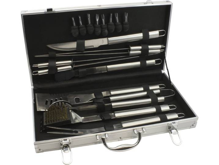 Leopold Vienna - BBQ gereedschap 18-delige set in grillkoffer - bbq accessoires