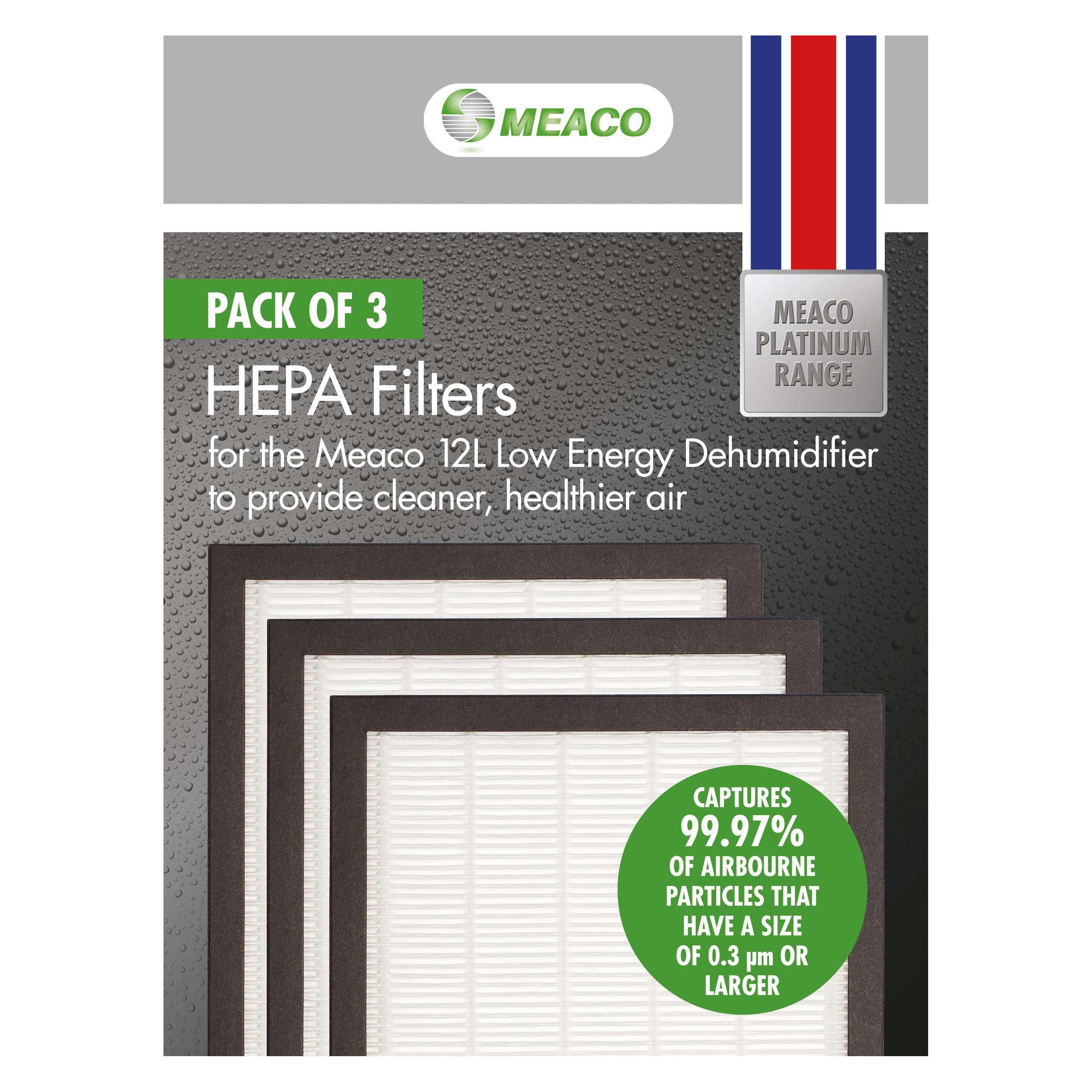 Meaco HEPA Filter 3er-Pack für 12L Low Energy (3x) (12LHEPAEU)