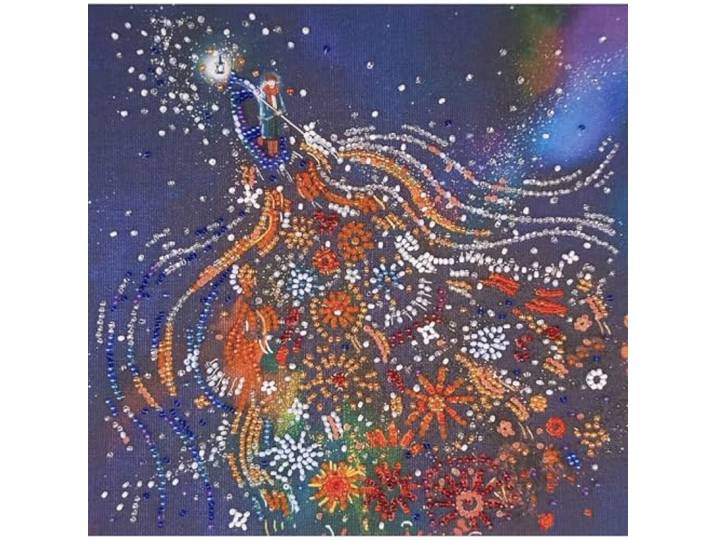 Abris Art AMB-086 parelsteek borduurset, katoen, meerkleurig, 20x21cm