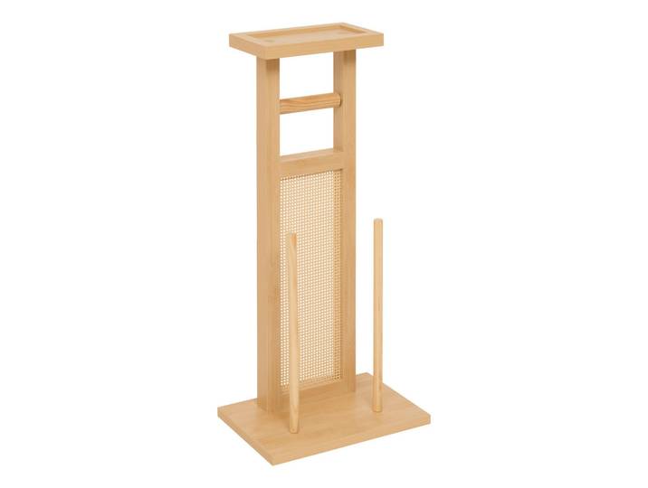 5five Simply Smart Toilettenpapierhalter mit Ablage Cane 28/20/65 cm, Beige, 20x65x28 cm, Badezimmer, WC Ausstattung, Toilettenpapierhalter