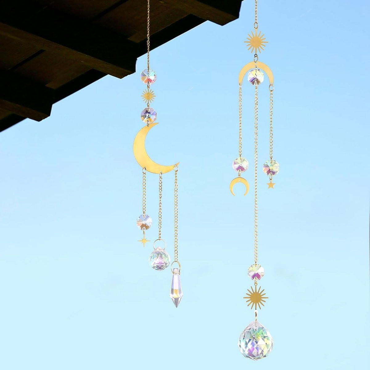 2 Stuks Kristallen Zonvanger - Hangende Regenboog Raamdecoratie met Kristallen Bollen voor Tuin, Thuis en Kantoor