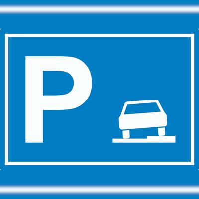 HB-Druck Gehweg Parkplatz Aufkleber waagerecht A7 (74x105mm)