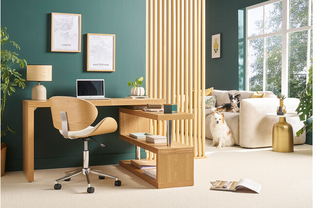 Miliboo Design-Schreibtisch Holz verstellbar MAX