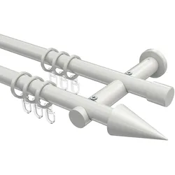 GARDINENSTANGE Platon Savio 120 cm, 2-läufig, 20 mm Ø Weiß