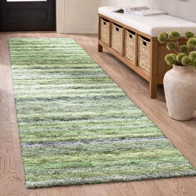 Addison Rugs Premium Washable Super Soft Stripe Spencer Dream Shag Rug