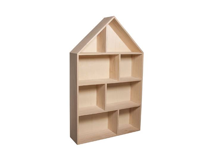 Rayher Holz-Setzkasten Haus FSC Mix Credit 30 × 50 × 8 cm 8 Abteilungen