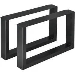 Couchtischgestell Makers 2er-Set 64x40 cm Stahl Schwarz [en.casa]