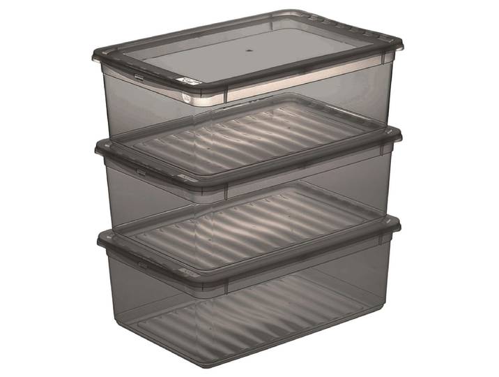 Set Aufbewahrungsboxen BEA grau 39x26.5x14cm
