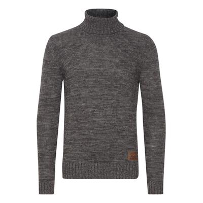 Rollkragenpullover SOLID "Rollkragenpullover SDPhilaremo", Herren, Gr. L, grau (dunkelgrau), Obermaterial: 100% Baumwolle CO., Pullover Rollkragenpullover